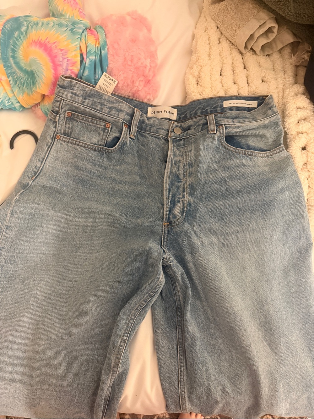 Denim Forum Light Blue Boyfriend Jeans